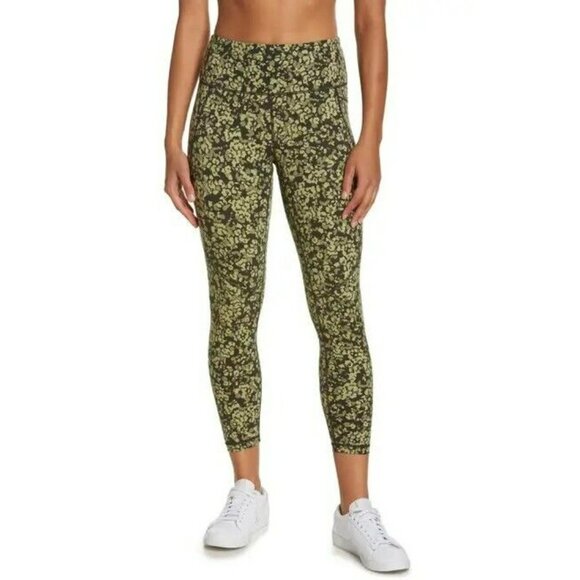 Sweaty Betty Pants - Sweaty Betty Power High-Waist 7/8 Workout Leggings size XS Green Floral Womens
